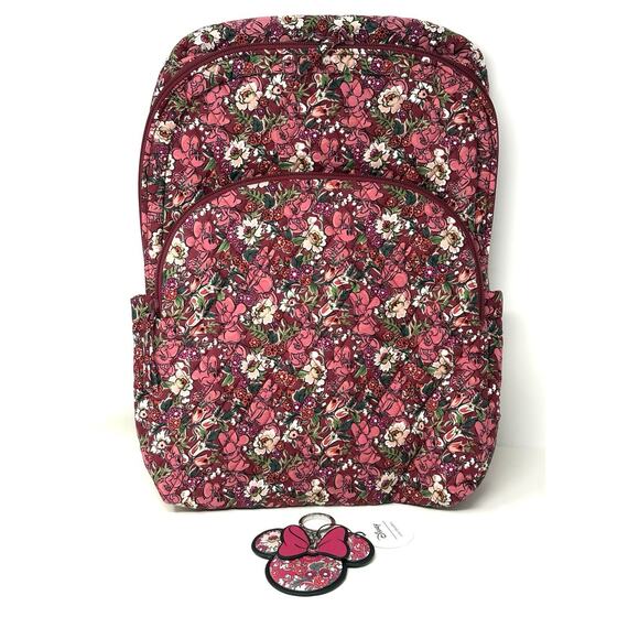 Vera Bradley Minnie Mouse Daisy Duck Hidden Hearts Lrg Backpack Bag Charm EXACT main image 16